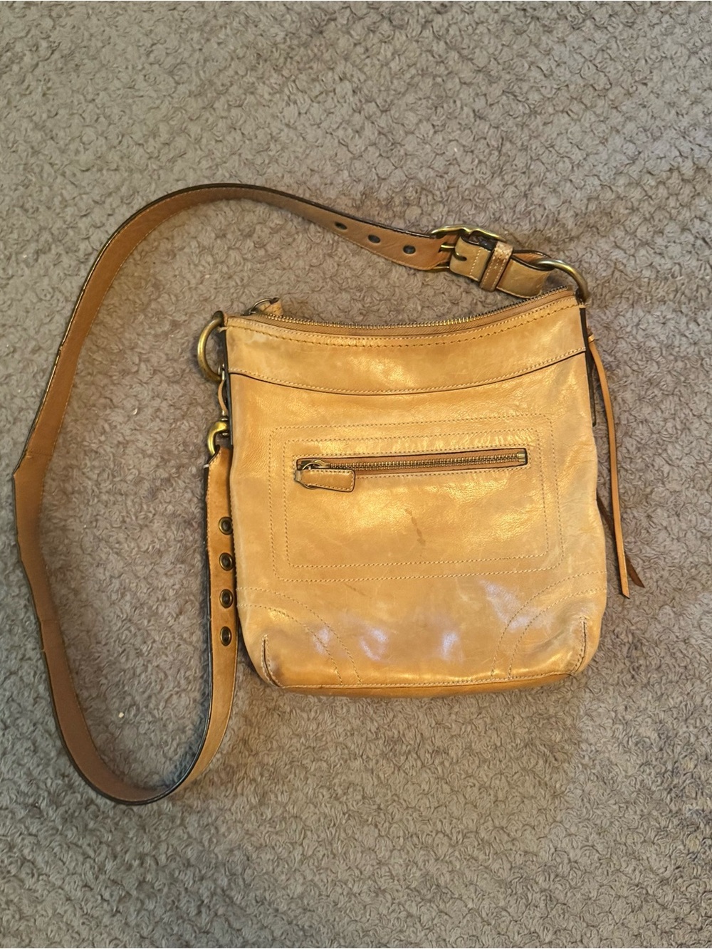 Coach vintage crossbody tan purse